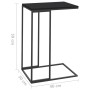 Black plywood side table 40x30x59 cm by vidaXL, Coffee table - Ref: Foro24-336130, Price: 33,58 €, Discount: %