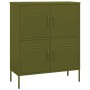 Olive green steel storage cabinet 80x35x101.5 cm by vidaXL, Lockers and storage cabinets - Ref: Foro24-336135, Price: 184,14 ...