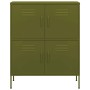 Olive green steel storage cabinet 80x35x101.5 cm by vidaXL, Lockers and storage cabinets - Ref: Foro24-336135, Price: 184,14 ...