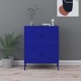 Navy blue steel storage cabinet 80x35x101.5 cm by vidaXL, Lockers and storage cabinets - Ref: Foro24-336136, Price: 195,44 €,...