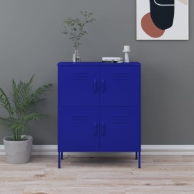 Navy blue steel storage cabinet 80x35x101.5 cm by vidaXL, Lockers and storage cabinets - Ref: Foro24-336136, Price: 203,97 €,...