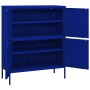 Navy blue steel storage cabinet 80x35x101.5 cm by vidaXL, Lockers and storage cabinets - Ref: Foro24-336136, Price: 195,44 €,...