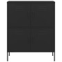 Black steel storage cabinet 80x35x101.5 cm by vidaXL, Lockers and storage cabinets - Ref: Foro24-336142, Price: 173,67 €, Dis...