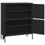 Black steel storage cabinet 80x35x101.5 cm by vidaXL, Lockers and storage cabinets - Ref: Foro24-336142, Price: 173,67 €, Dis...