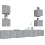 Set de muebles para TV 6 pzas madera contrachapada gris Sonoma de vidaXL, Muebles TV - Ref: Foro24-3114268, Precio: 179,99 €,...