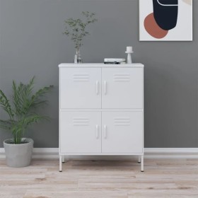 White steel storage cabinet 80x35x101.5 cm by vidaXL, Lockers and storage cabinets - Ref: Foro24-336143, Price: 187,47 €, Dis...