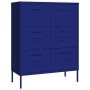 Navy blue steel drawer cabinet 80x35x101.5 cm by vidaXL, Lockers and storage cabinets - Ref: Foro24-336145, Price: 224,67 €, ...