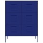 Navy blue steel drawer cabinet 80x35x101.5 cm by vidaXL, Lockers and storage cabinets - Ref: Foro24-336145, Price: 224,67 €, ...