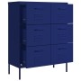 Navy blue steel drawer cabinet 80x35x101.5 cm by vidaXL, Lockers and storage cabinets - Ref: Foro24-336145, Price: 224,67 €, ...