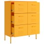 Mustard yellow steel storage cabinet 80x35x101.5 cm by vidaXL, Lockers and storage cabinets - Ref: Foro24-336146, Price: 235,...