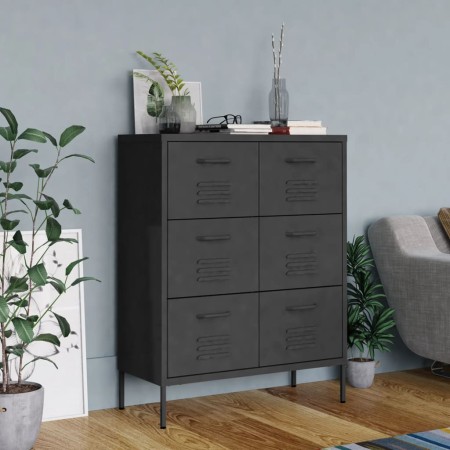 Anthracite gray storage cabinet 80x35x101.5 cm steel by vidaXL, Lockers and storage cabinets - Ref: Foro24-336150, Price: 226...