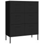 Black steel storage cabinet 80x35x101.5 cm by vidaXL, Lockers and storage cabinets - Ref: Foro24-336151, Price: 213,99 €, Dis...