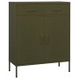 Olive green steel storage cabinet 80x35x101.5 cm by vidaXL, Lockers and storage cabinets - Ref: Foro24-336153, Price: 220,99 ...