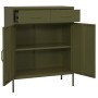 Olive green steel storage cabinet 80x35x101.5 cm by vidaXL, Lockers and storage cabinets - Ref: Foro24-336153, Price: 220,99 ...