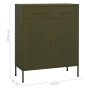 Olive green steel storage cabinet 80x35x101.5 cm by vidaXL, Lockers and storage cabinets - Ref: Foro24-336153, Price: 220,99 ...