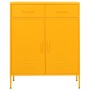 Mustard yellow steel storage cabinet 80x35x101.5 cm by vidaXL, Lockers and storage cabinets - Ref: Foro24-336155, Price: 230,...