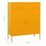 Mustard yellow steel storage cabinet 80x35x101.5 cm by vidaXL, Lockers and storage cabinets - Ref: Foro24-336155, Price: 230,...