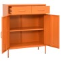 Orange steel storage cabinet 80x35x101.5 cm by vidaXL, Lockers and storage cabinets - Ref: Foro24-336156, Price: 231,19 €, Di...