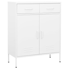 White steel storage cabinet 80x35x101.5 cm by vidaXL, Lockers and storage cabinets - Ref: Foro24-336161, Price: 220,99 €, Dis...