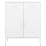 White steel storage cabinet 80x35x101.5 cm by vidaXL, Lockers and storage cabinets - Ref: Foro24-336161, Price: 211,81 €, Dis...