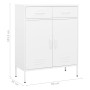 White steel storage cabinet 80x35x101.5 cm by vidaXL, Lockers and storage cabinets - Ref: Foro24-336161, Price: 211,81 €, Dis...