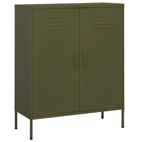 Olive green steel storage cabinet 80x35x101.5 cm by vidaXL, Lockers and storage cabinets - Ref: Foro24-336162, Price: 179,46 ...