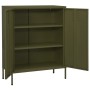 Olive green steel storage cabinet 80x35x101.5 cm by vidaXL, Lockers and storage cabinets - Ref: Foro24-336162, Price: 202,99 ...