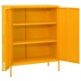 Mustard yellow steel storage cabinet 80x35x101.5 cm by vidaXL, Lockers and storage cabinets - Ref: Foro24-336164, Price: 183,...