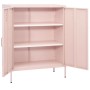 Armario de almacenamiento acero rosa 80x35x101,5 cm de vidaXL, Taquillas y armarios de almacenamiento - Ref: Foro24-336166, P...