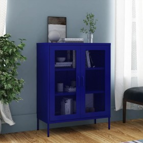 Navy blue steel storage cabinet 80x35x101.5 cm by vidaXL, Lockers and storage cabinets - Ref: Foro24-336172, Price: 172,51 €,...