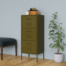 Olive green steel storage cabinet 42.5x35x101.5 cm by vidaXL, Lockers and storage cabinets - Ref: Foro24-336180, Price: 149,0...