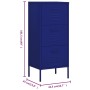 Navy blue steel storage cabinet 42.5x35x101.5 cm by vidaXL, Lockers and storage cabinets - Ref: Foro24-336181, Price: 143,31 ...