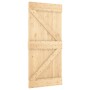 Puerta corredera con herrajes madera maciza de pino 90x210 cm de vidaXL, Puertas - Ref: Foro24-3203085, Precio: 247,99 €, Des...