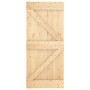 Puerta corredera con herrajes madera maciza de pino 90x210 cm de vidaXL, Puertas - Ref: Foro24-3203085, Precio: 247,99 €, Des...