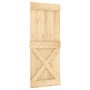 Puerta corredera con herrajes madera maciza de pino 100x210 cm de vidaXL, Puertas - Ref: Foro24-3203253, Precio: 261,02 €, De...