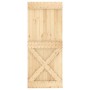 Puerta corredera con herrajes madera maciza de pino 100x210 cm de vidaXL, Puertas - Ref: Foro24-3203253, Precio: 261,02 €, De...