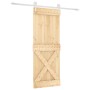 Sliding door with solid pine wood fittings 90x210 cm by vidaXL, Doors - Ref: Foro24-3203252, Price: 232,44 €, Discount: %