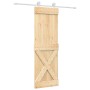 Puerta corredera con herrajes madera maciza de pino 70x210 cm de vidaXL, Puertas - Ref: Foro24-3203094, Precio: 183,09 €, Des...