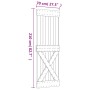 Puerta corredera con herrajes madera maciza de pino 70x210 cm de vidaXL, Puertas - Ref: Foro24-3203094, Precio: 183,09 €, Des...