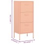 Pink steel storage cabinet 42.5x35x101.5 cm by vidaXL, Lockers and storage cabinets - Ref: Foro24-336184, Price: 154,86 €, Di...