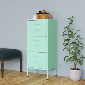 Mint green steel storage cabinet 42.5x35x101.5 cm by vidaXL, Lockers and storage cabinets - Ref: Foro24-336185, Price: 148,39...