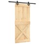 Sliding door with solid pine wood fittings 90x210 cm by vidaXL, Doors - Ref: Foro24-3203135, Price: 169,64 €, Discount: %