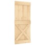 Puerta corredera con herrajes madera maciza de pino 90x210 cm de vidaXL, Puertas - Ref: Foro24-3203135, Precio: 169,64 €, Des...