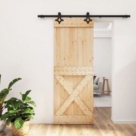 Sliding door with solid pine wood fittings 80x210 cm by vidaXL, Doors - Ref: Foro24-3203152, Price: 159,26 €, Discount: %