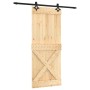 Puerta corredera con herrajes madera maciza de pino 85x210 cm de vidaXL, Puertas - Ref: Foro24-3203153, Precio: 184,19 €, Des...