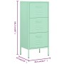 Mint green steel storage cabinet 42.5x35x101.5 cm by vidaXL, Lockers and storage cabinets - Ref: Foro24-336185, Price: 142,61...