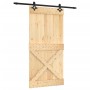 Puerta corredera con herrajes madera maciza de pino 100x210 cm de vidaXL, Puertas - Ref: Foro24-3203156, Precio: 181,99 €, De...