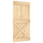 Puerta corredera con herrajes madera maciza de pino 100x210 cm de vidaXL, Puertas - Ref: Foro24-3203156, Precio: 181,99 €, De...