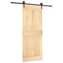 Puerta corredera con herrajes madera maciza de pino 85x210 cm de vidaXL, Puertas - Ref: Foro24-3203201, Precio: 171,44 €, Des...