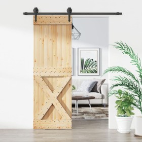 Sliding door with solid pine wood fittings 70x210 cm by vidaXL, Doors - Ref: Foro24-3203207, Price: 160,62 €, Discount: %